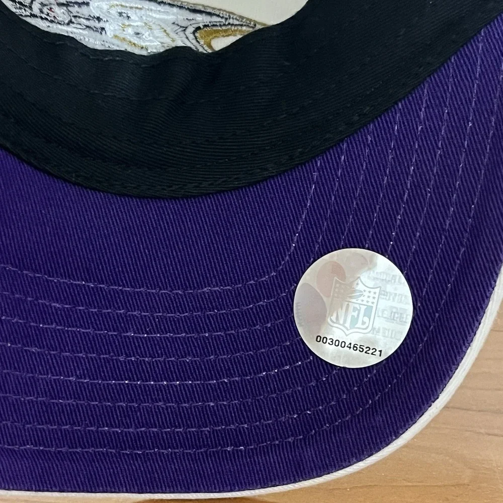Authentic NFL On Field Reebok Adjustable‎ One Size Baltimore Ravens Cap Hat